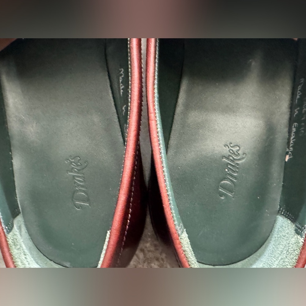 DRAKE’S BROWN LEATHER CHARLES GOODYEAR WELTED PENNY LOAFERS 11 / 10 UK $730 - Picture 11 of 12